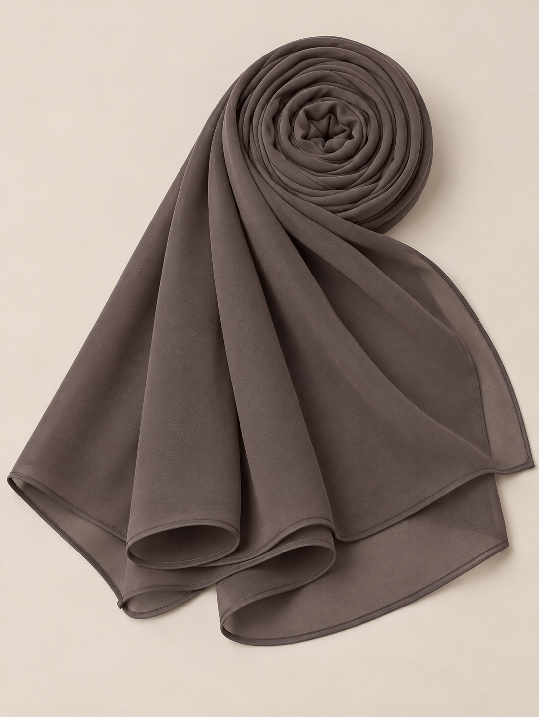 Premium Chiffon Hijab- Chocolate Brown