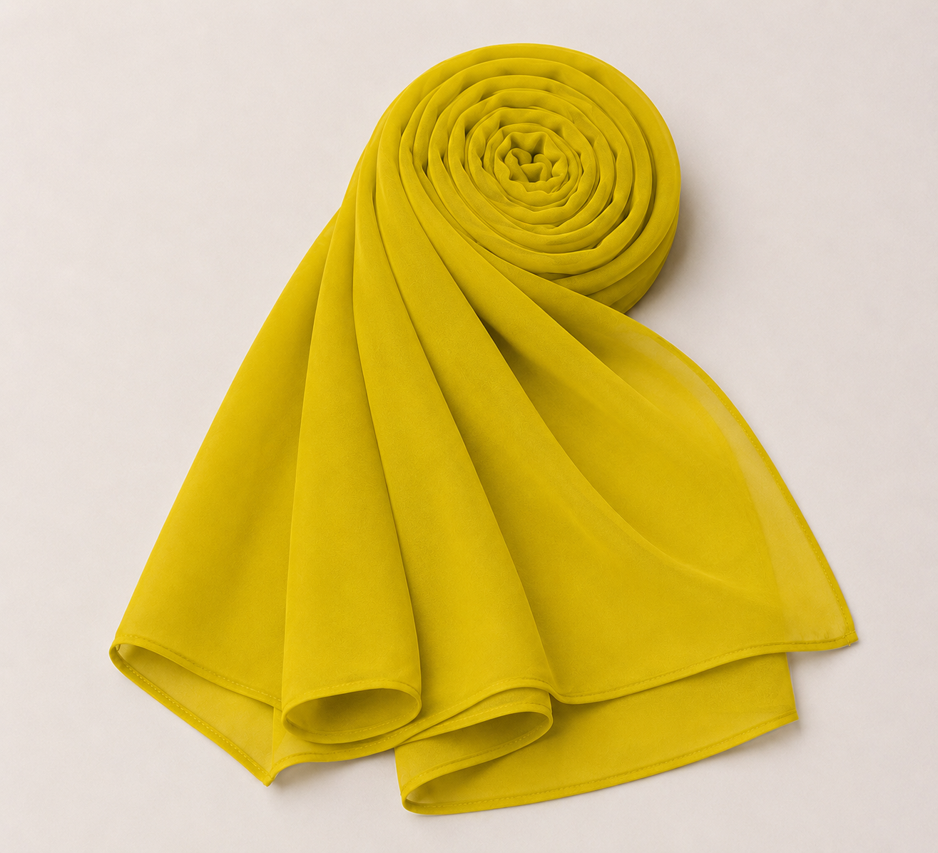 Premium chiffon hijab- Citron Yellow