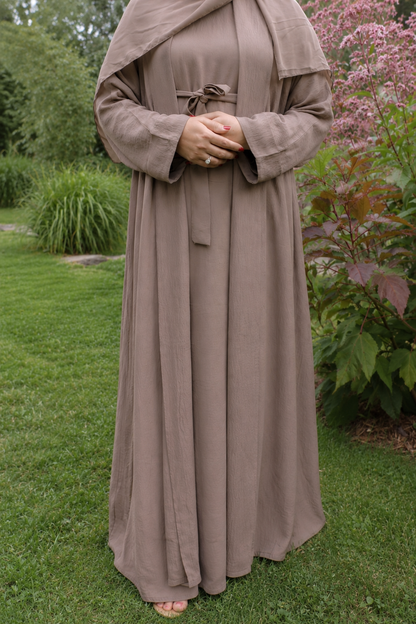 Harir Maqsoor Abaya-Cocoa Brown