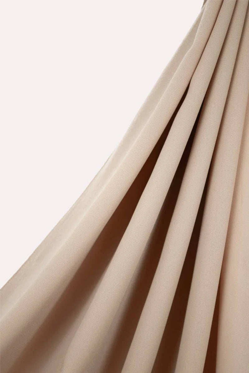 Beautiful Beige Classic Chiffon Hijab