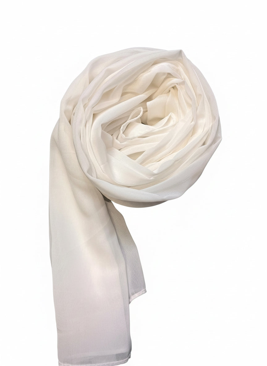 Chiffon Hijab- Milky White