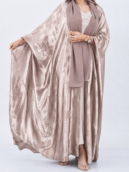 Shimmer Shrug Abaya-Rose pink