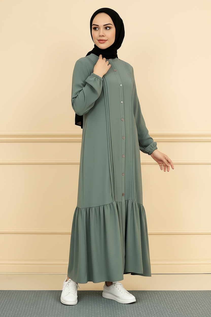 Turkish frill abaya