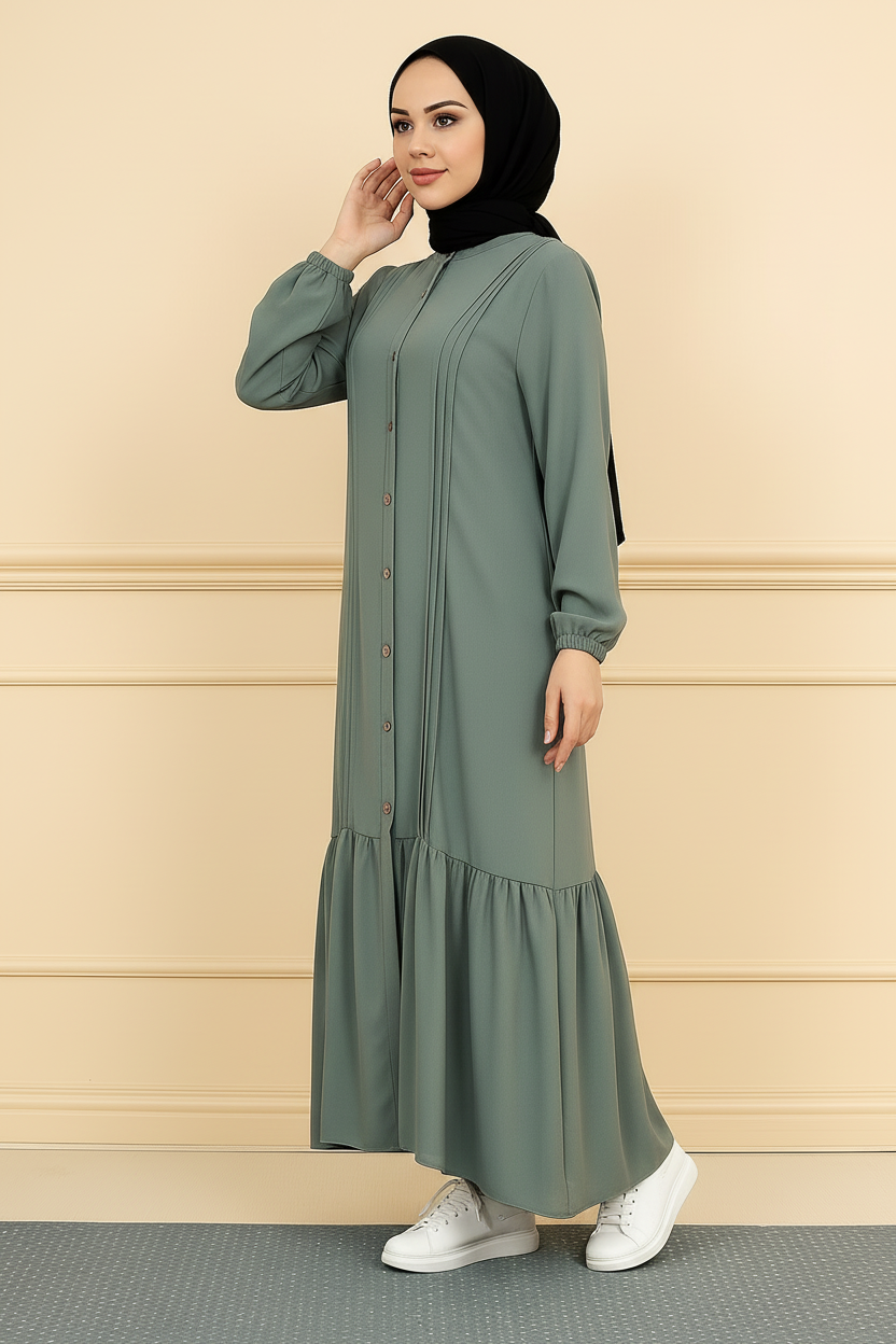 Turkish frill abaya