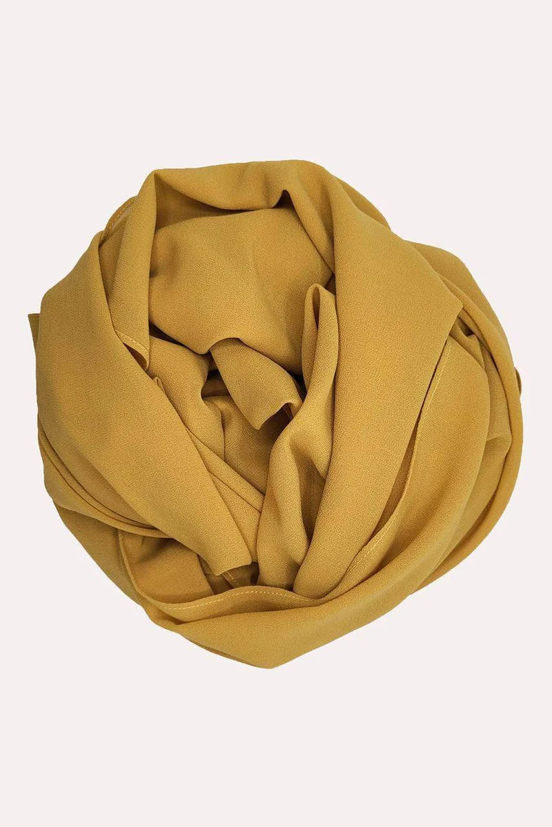 Beautiful Golden Yellow Classic Chiffon Hijab