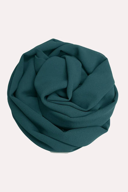 Elegant Deep Teal Premium Chiffon Hijab