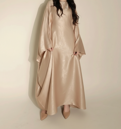 Butterfly abaya- Golden Beige