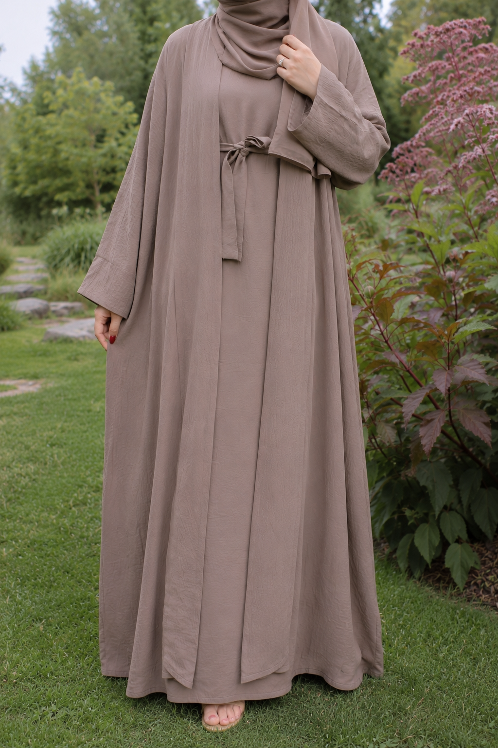 Harir Maqsoor Abaya-Cocoa Brown