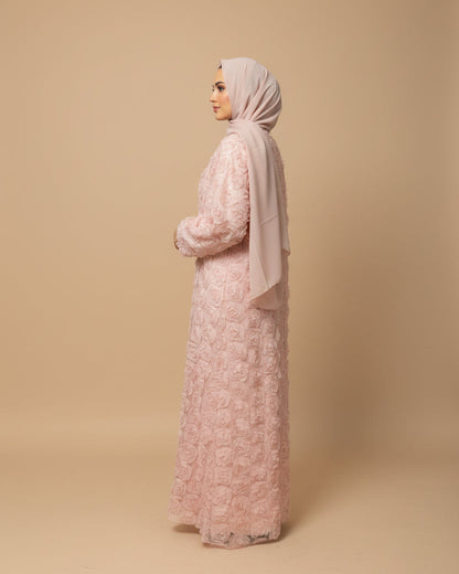 Rose bloom abaya