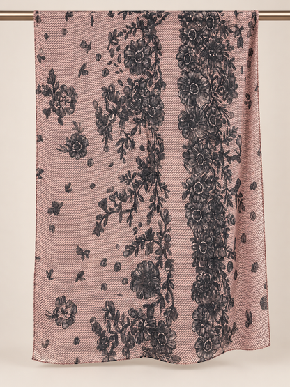 Printed Bamboo Modal Hijab- Wild Rose