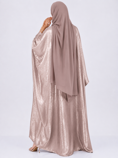 Shimmer Shrug Abaya-Rose pink