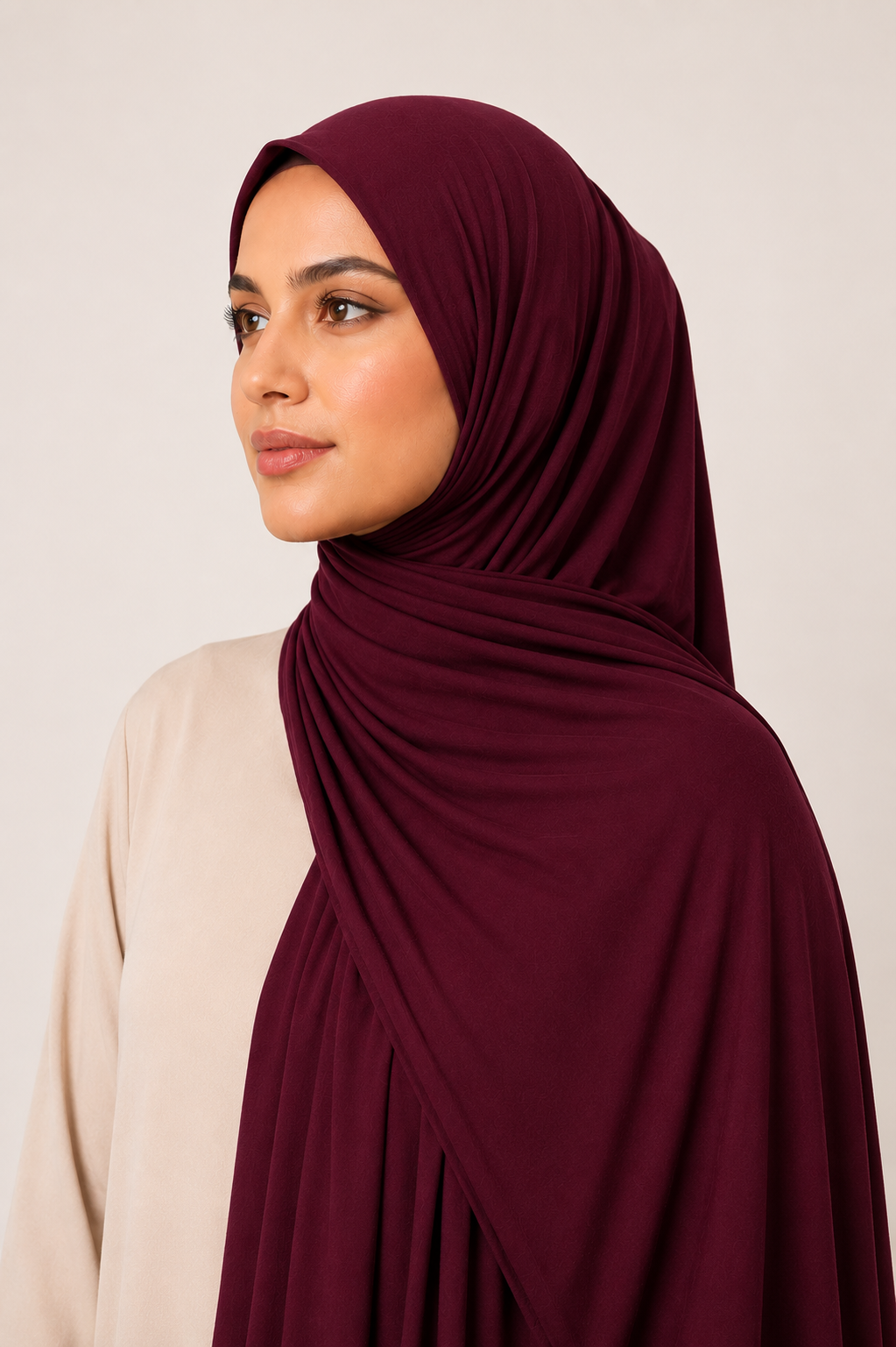 Premium jersey Hijab- Maroon