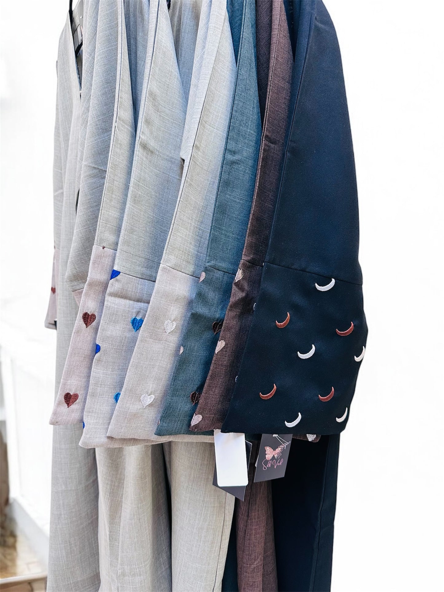 Moon Abaya- Beige with 💜 heart