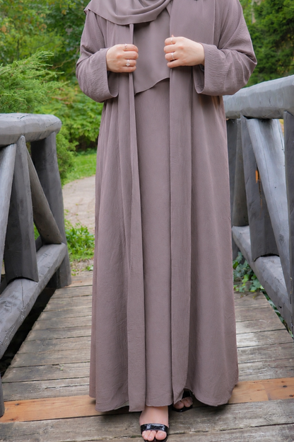 Harir Maqsoor Abaya-Cocoa Brown