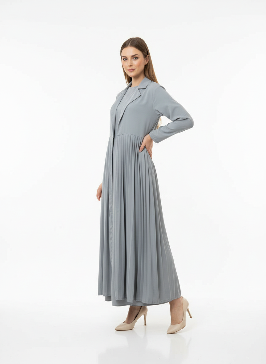 Noor Pleated Abaya- Shrug + inner