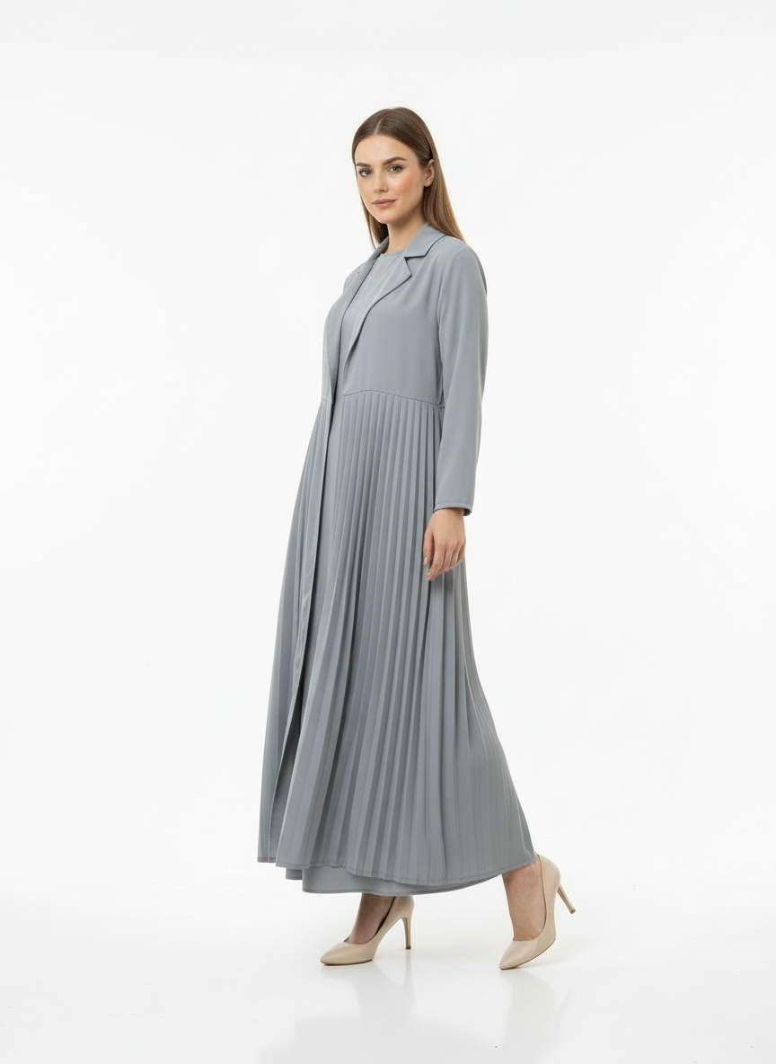 Noor Pleated Abaya- Shrug + inner