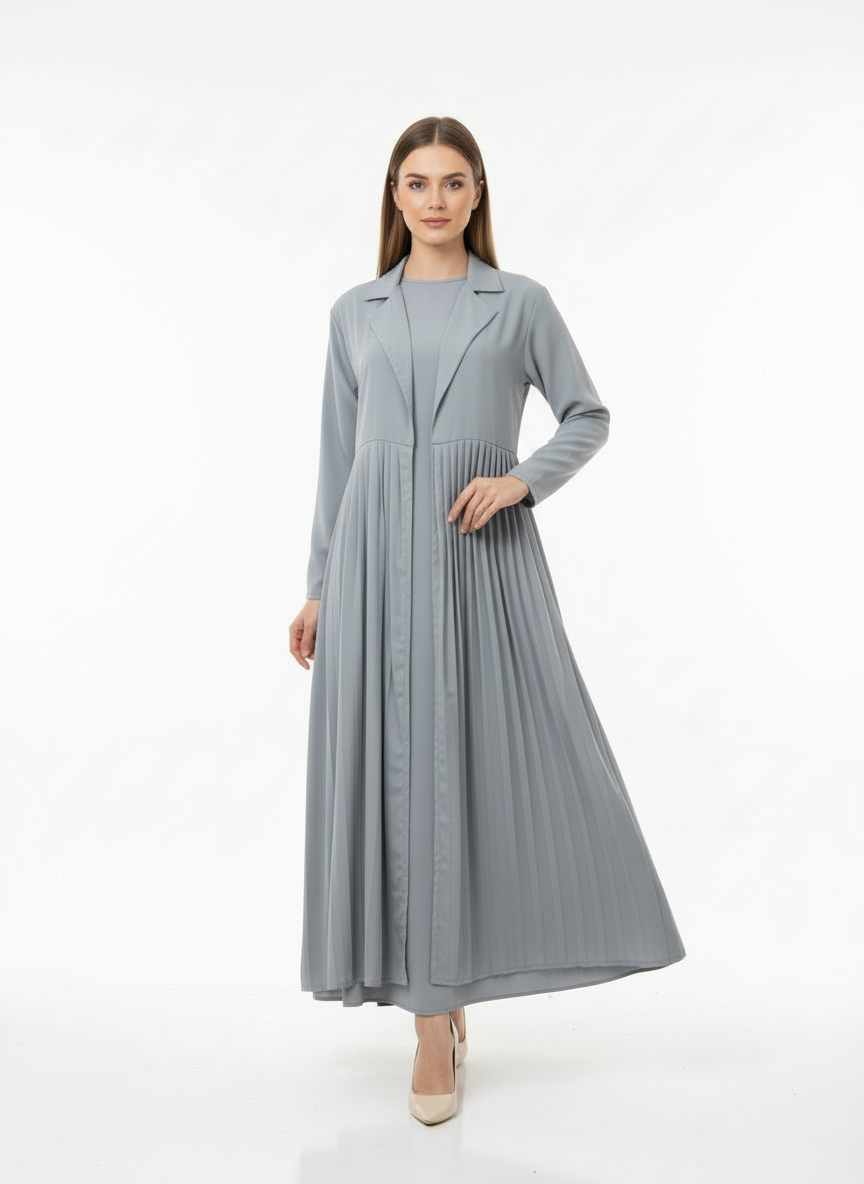 Noor Pleated Abaya- Shrug + inner