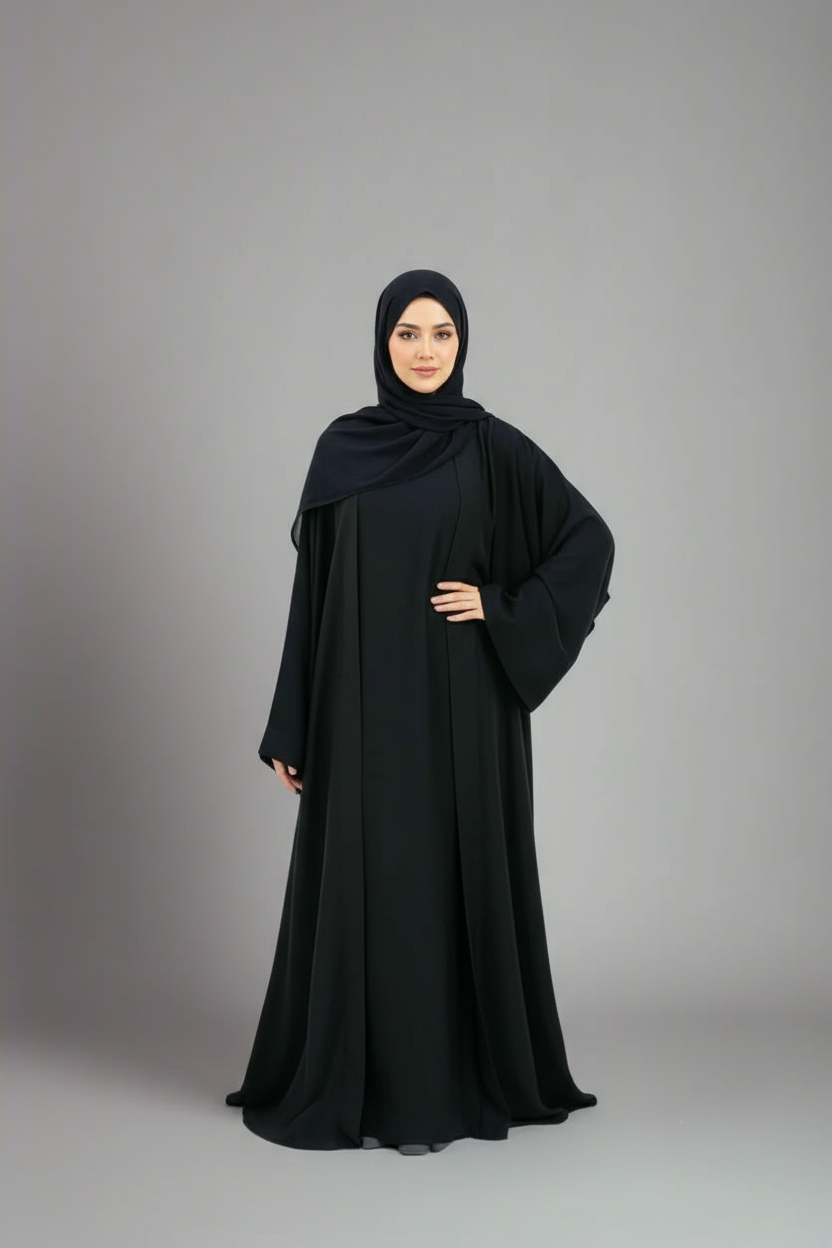 Essential Abaya - Black 4 piece set