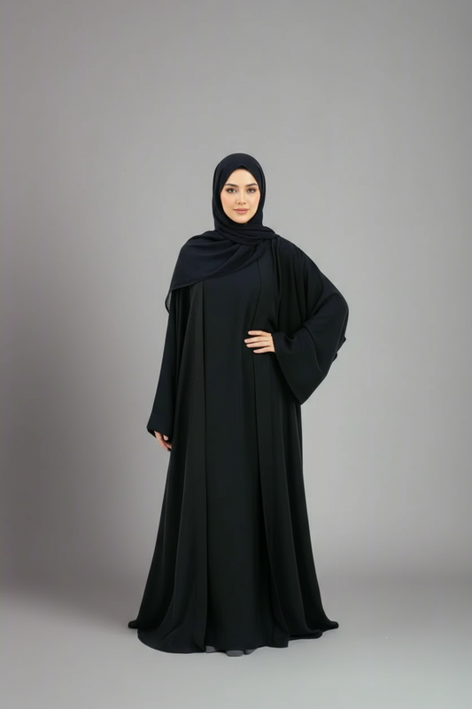 Essential Abaya - Black 4 piece set