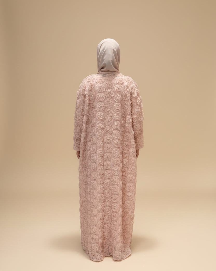 Rose bloom abaya