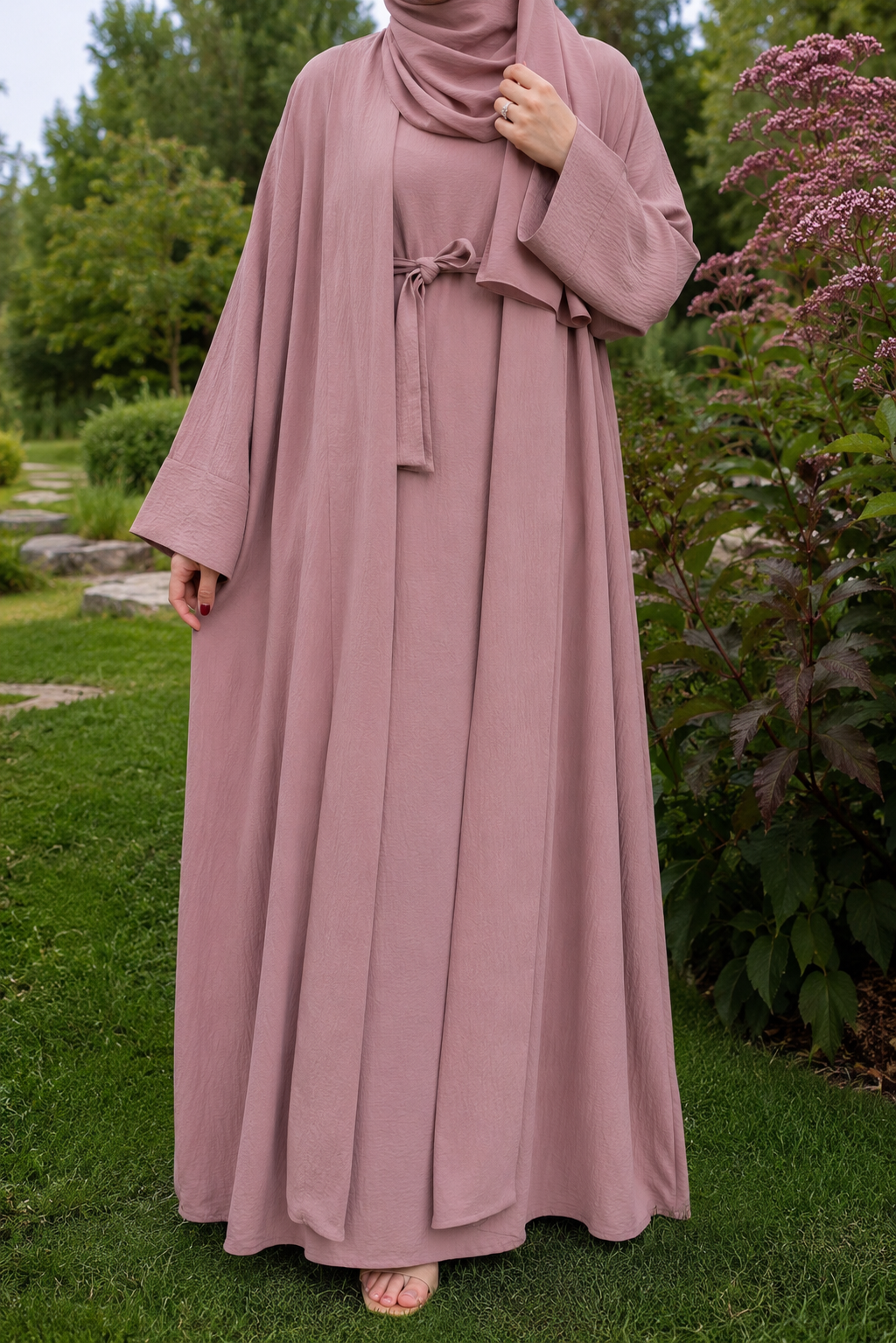 Harir Maqsoor Cotton Crush- Dusty Blush Pink