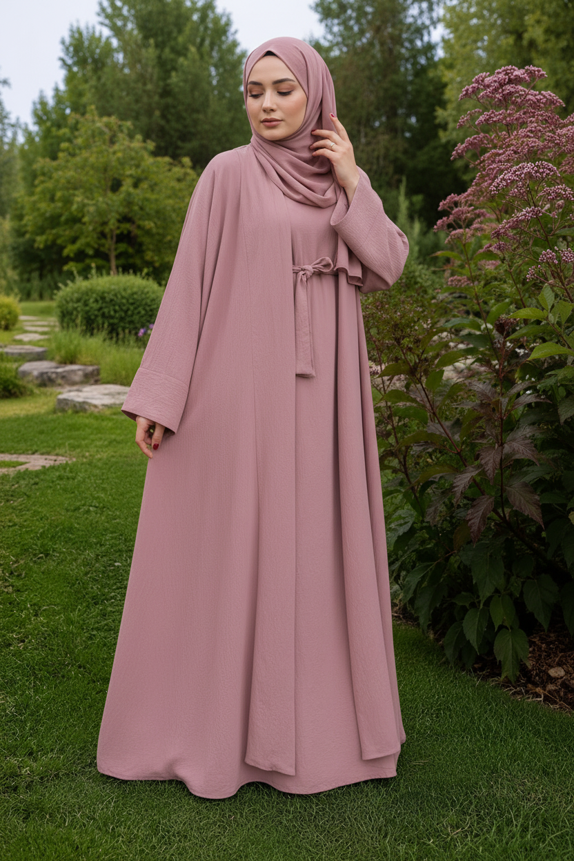 Harir Maqsoor Cotton Crush- Dusty Blush Pink
