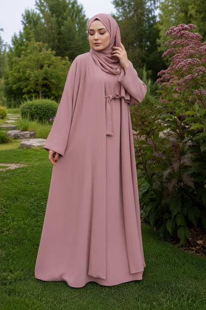 Harir Maqsoor Cotton Crush- Dusty Blush Pink