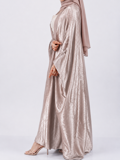 Shimmer Shrug Abaya-Rose pink