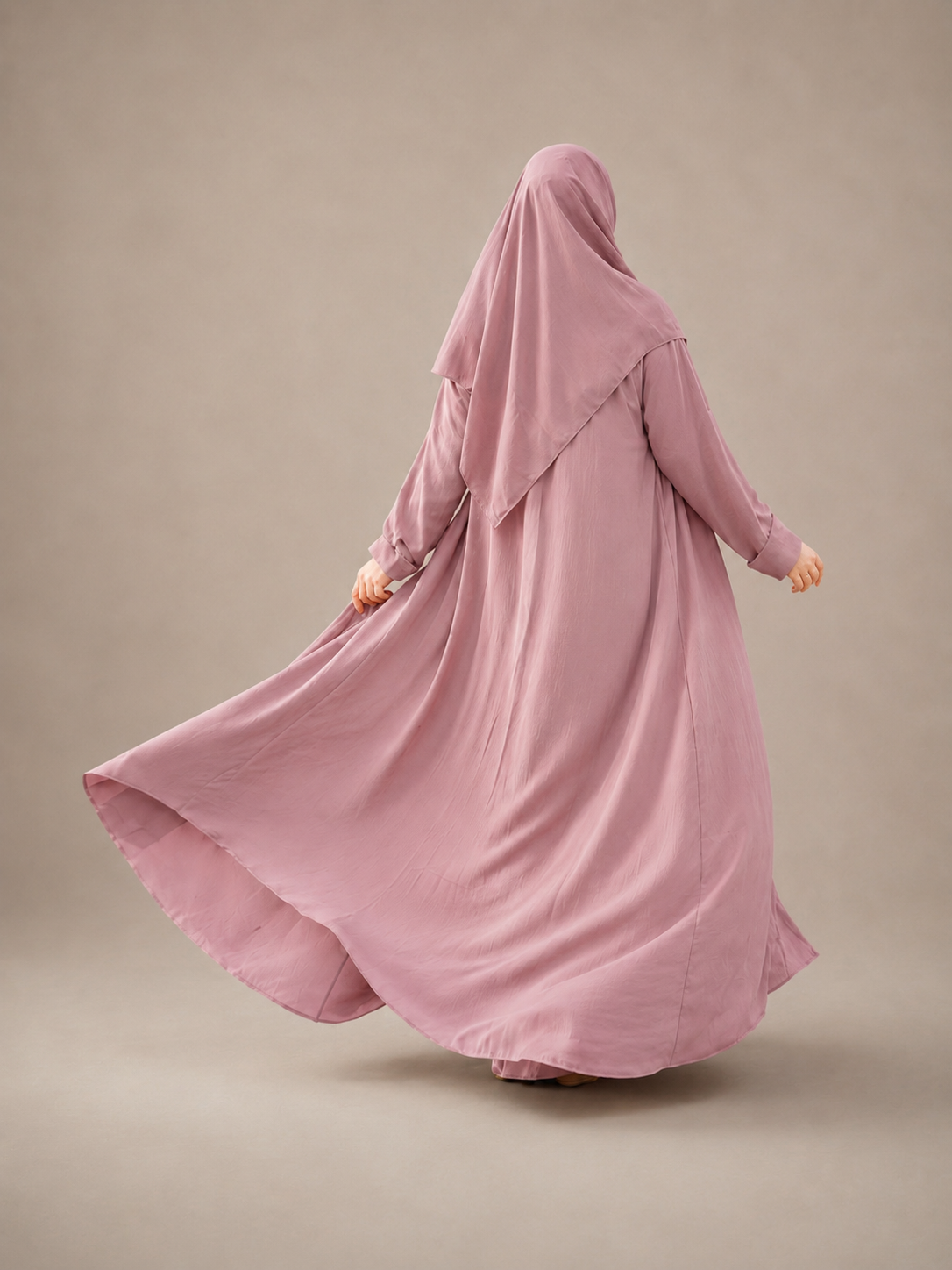 Harir Maqsoor Cotton Crush- Dusty Blush Pink