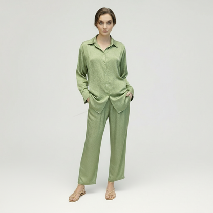 Women’s relaxed top and pant Coordinate sets-Olive