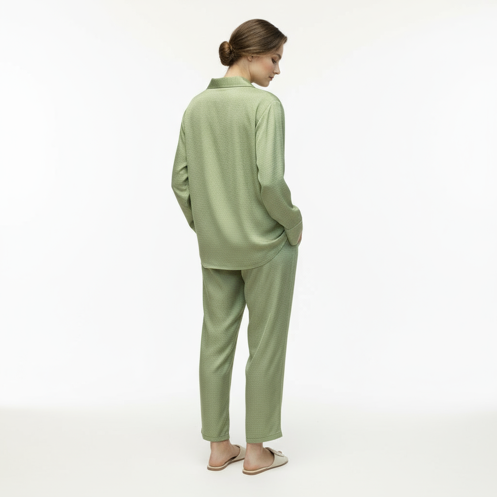 Women’s relaxed top and pant Coordinate sets-Olive