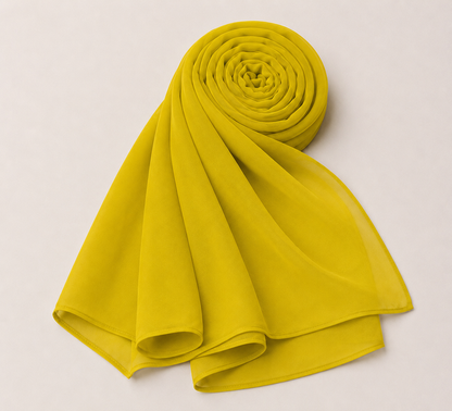 Premium chiffon hijab- Citron Yellow