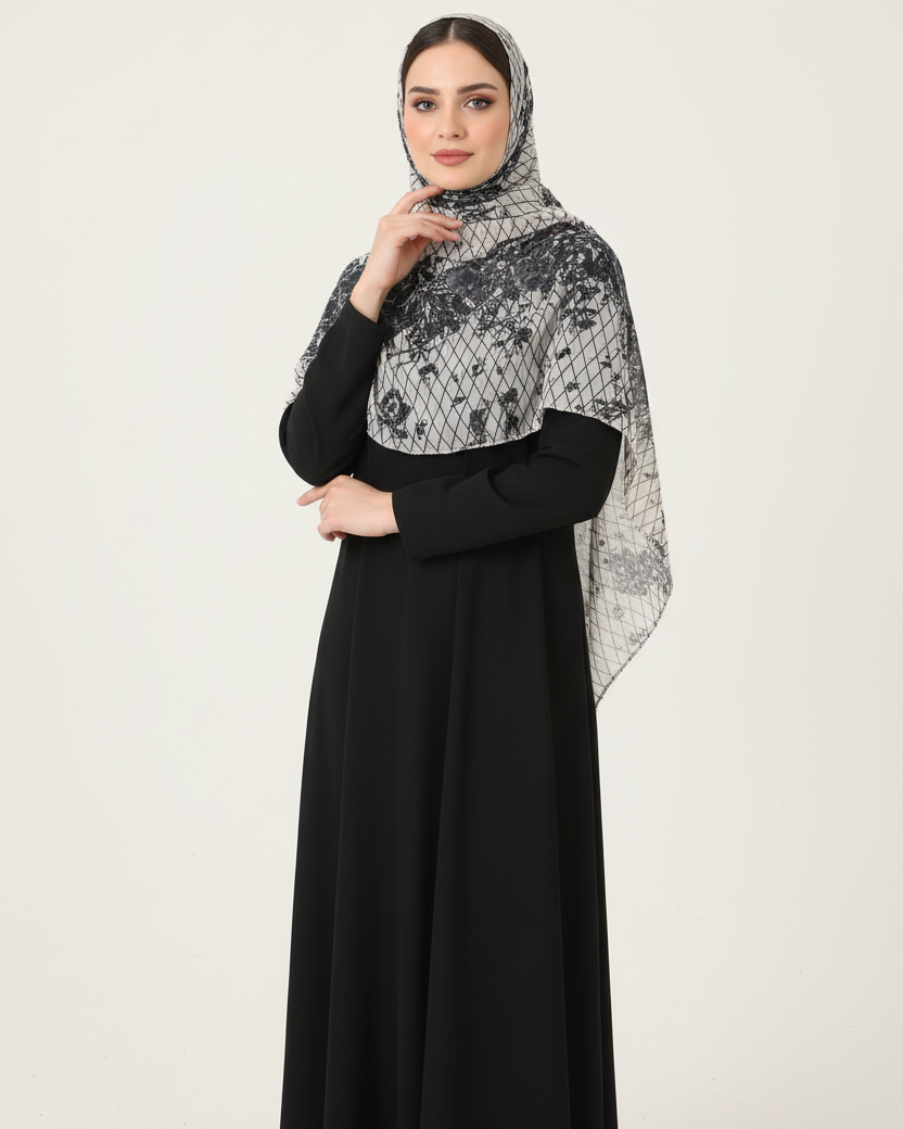 Printed modal hijab
