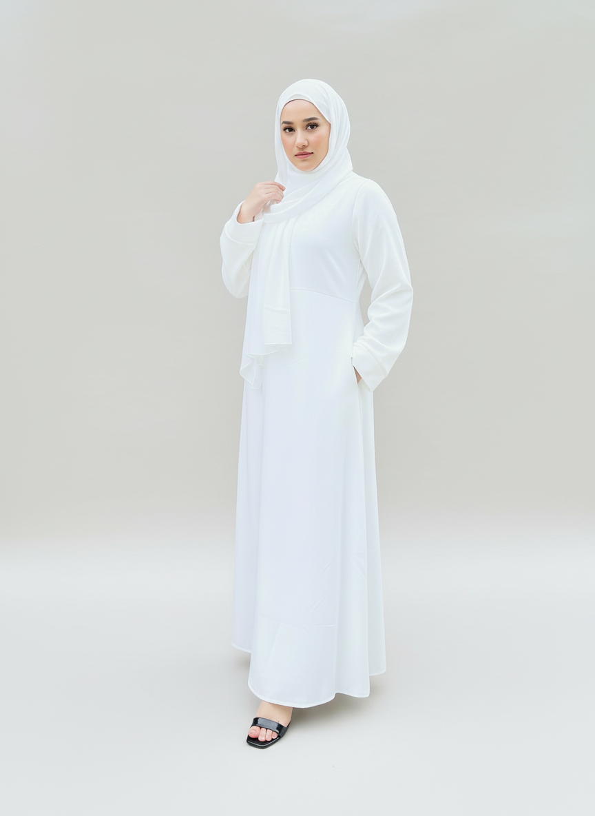 Essential Abaya-White