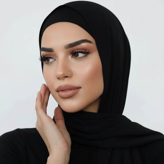 Premium Jersey Hijab-Black