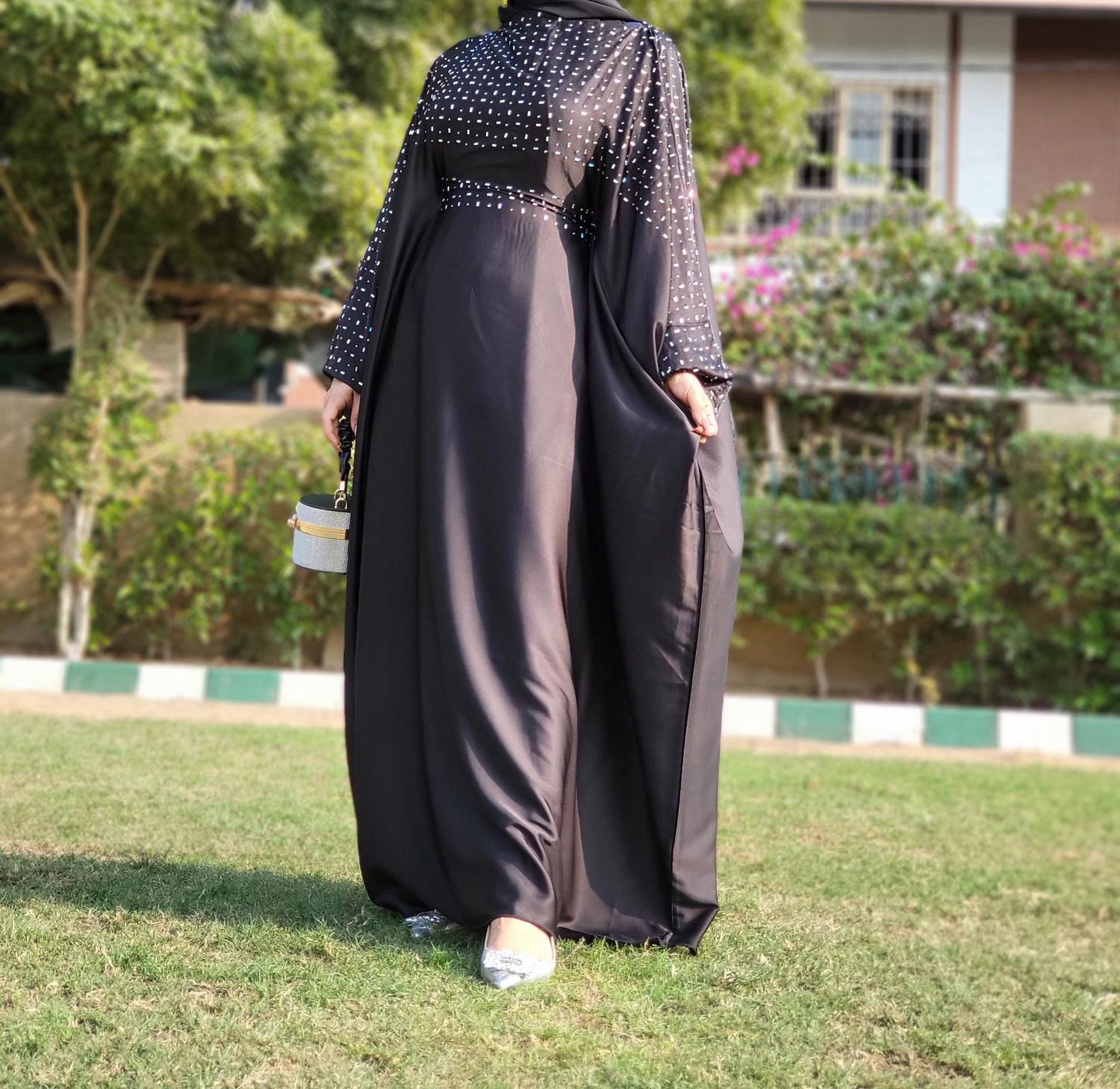 Butterfly Silk abaya