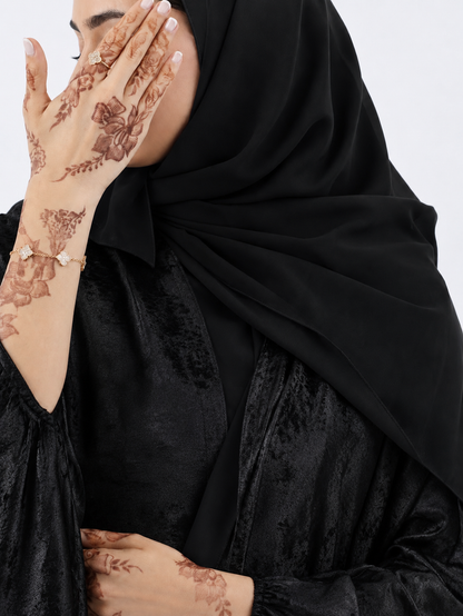 Shimmer Shrug Abaya-Black