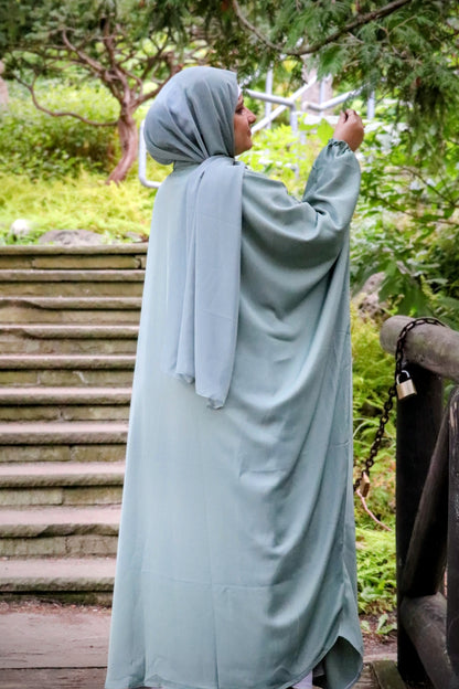 Closed Farasha Abaya-Olive