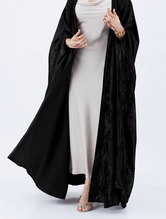 Shimmer Shrug Abaya-Black