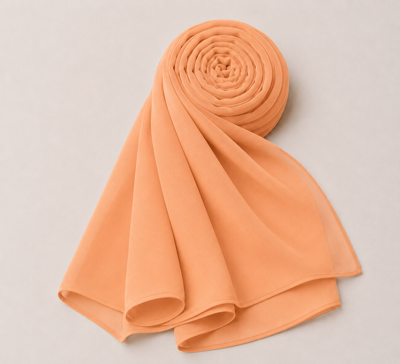 Premium Chiffon Hijab- Peach