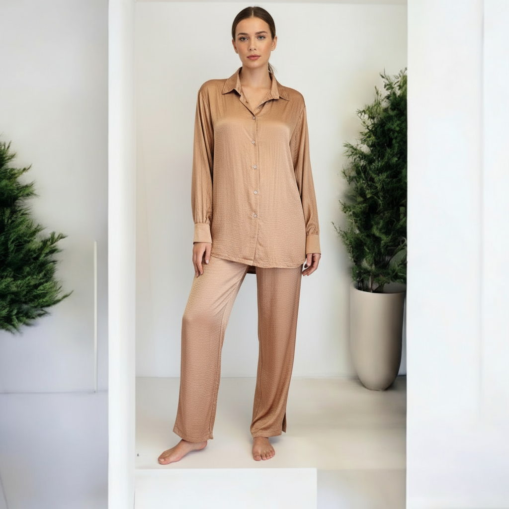 Relaxed Fit Coordinate sets-Bronze