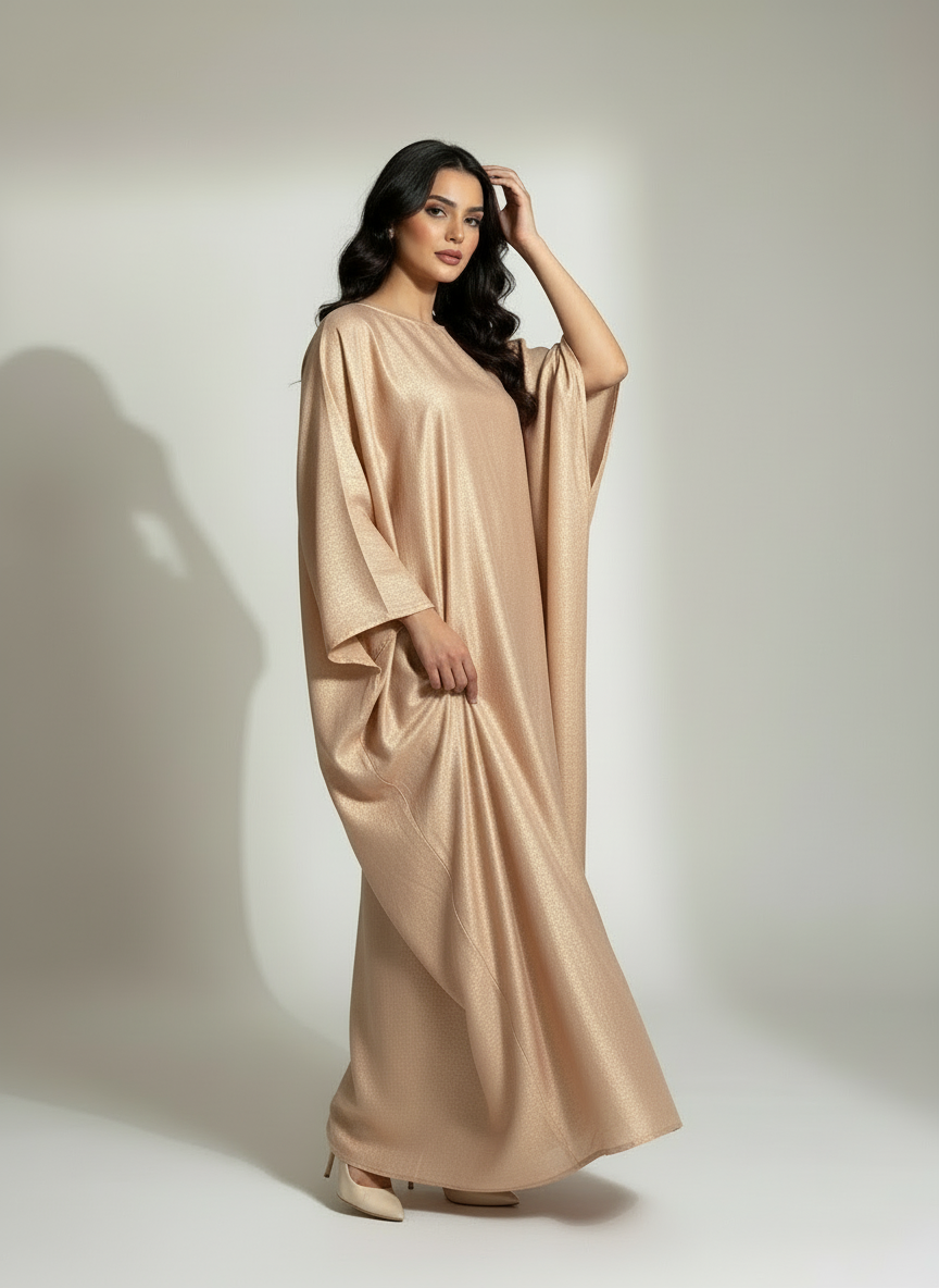 Butterfly abaya- Golden Beige