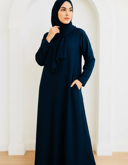 Essential Abaya- Navy Blue