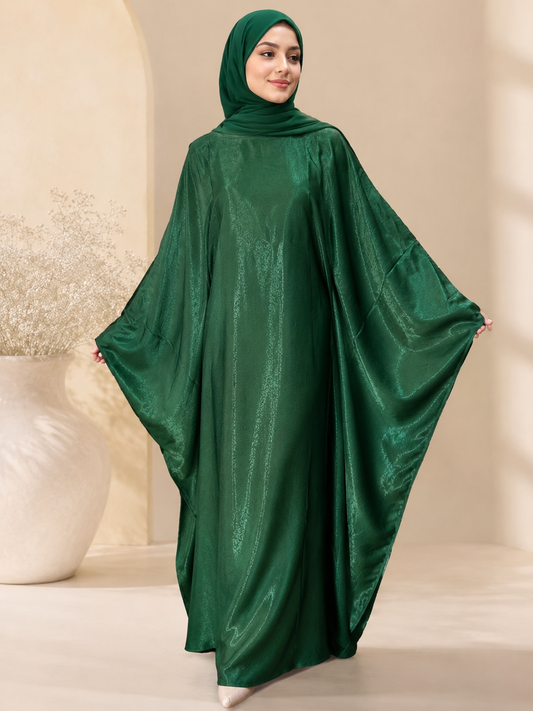 Butterfly abaya- Emerald Green