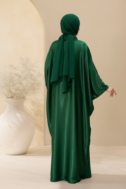 Butterfly abaya- Emerald Green