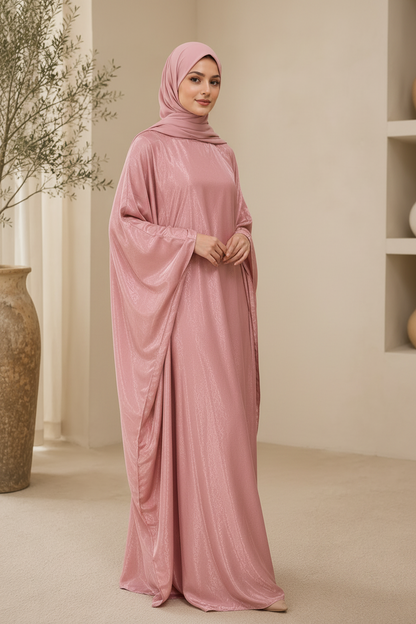 Butterfly abaya-Baby Pink