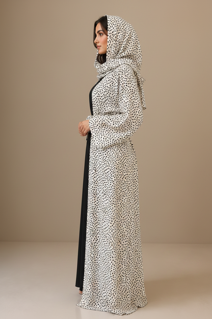 Printed Abaya- Polka Dots