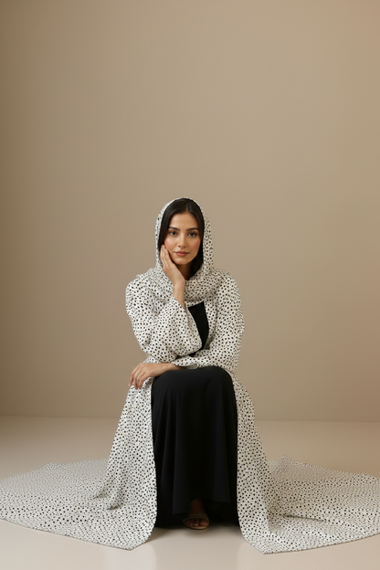 Printed Abaya- Polka Dots