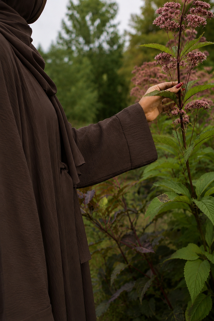 Harir Maqsoor Cotton Crush-Dark Cocoa brown