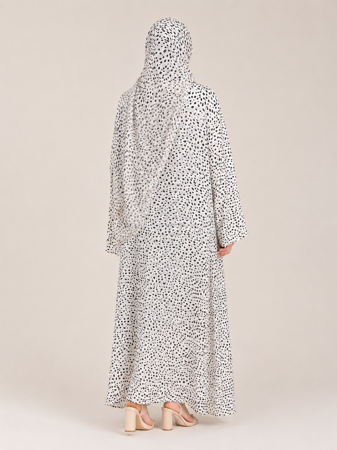 Printed Abaya- Polka Dots